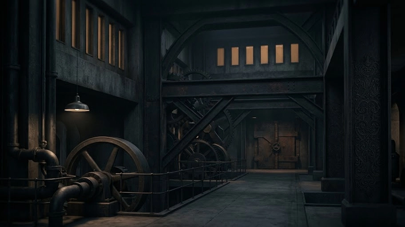 Dark industrial interior representing product systems and infrastructure, symbolizing the difference between in-product engagement and layered onboarding platforms like Digia vs Appcues