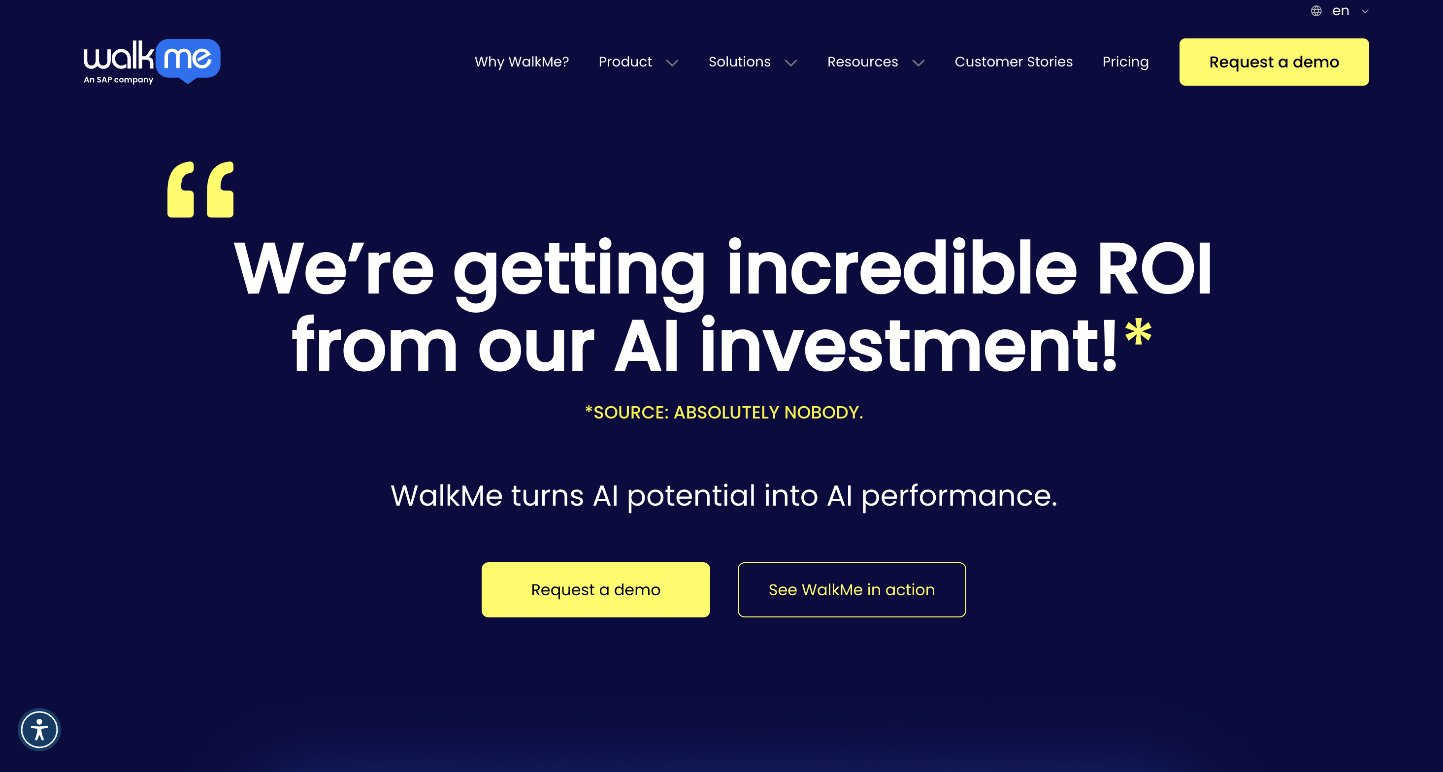 WalkMe product adoption homepage