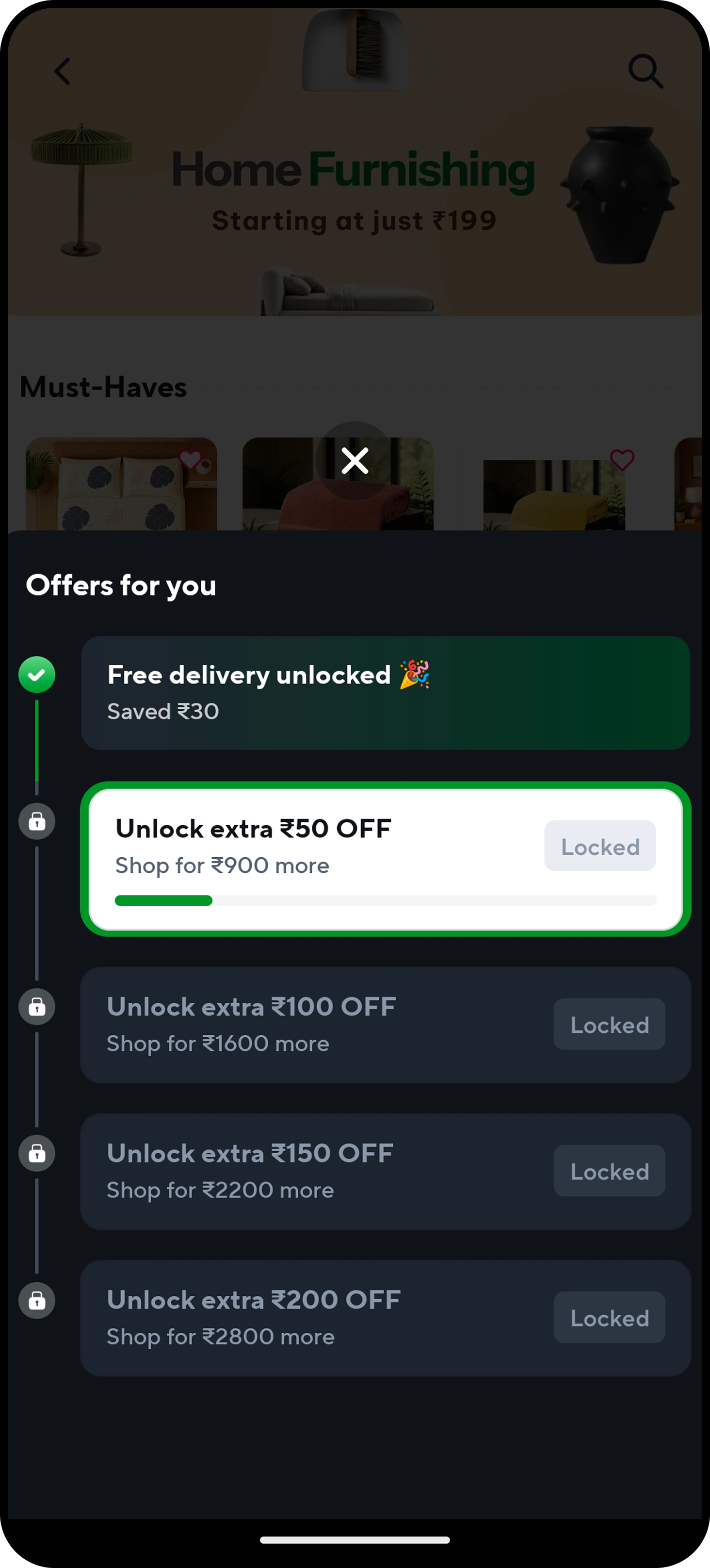 Zepto Contextual Cart Offers