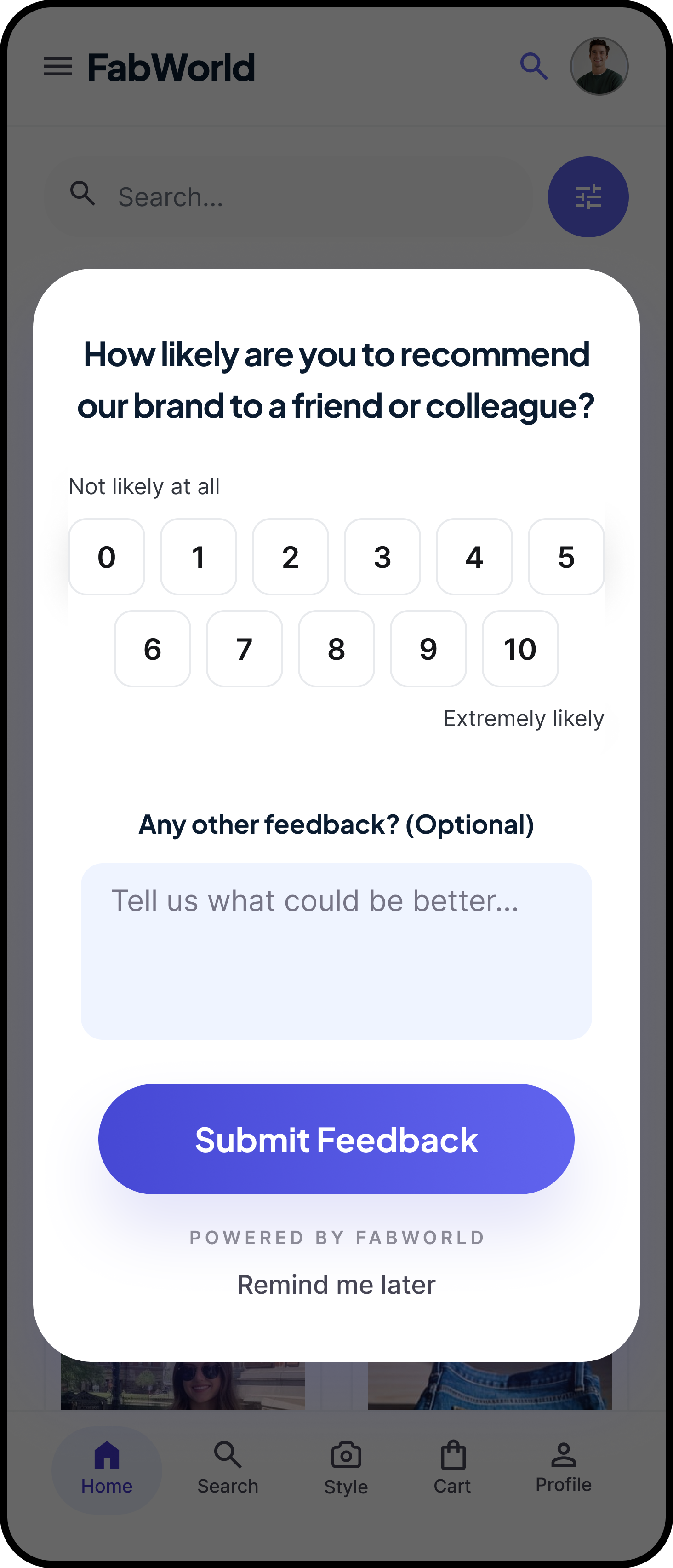 Experience ratings