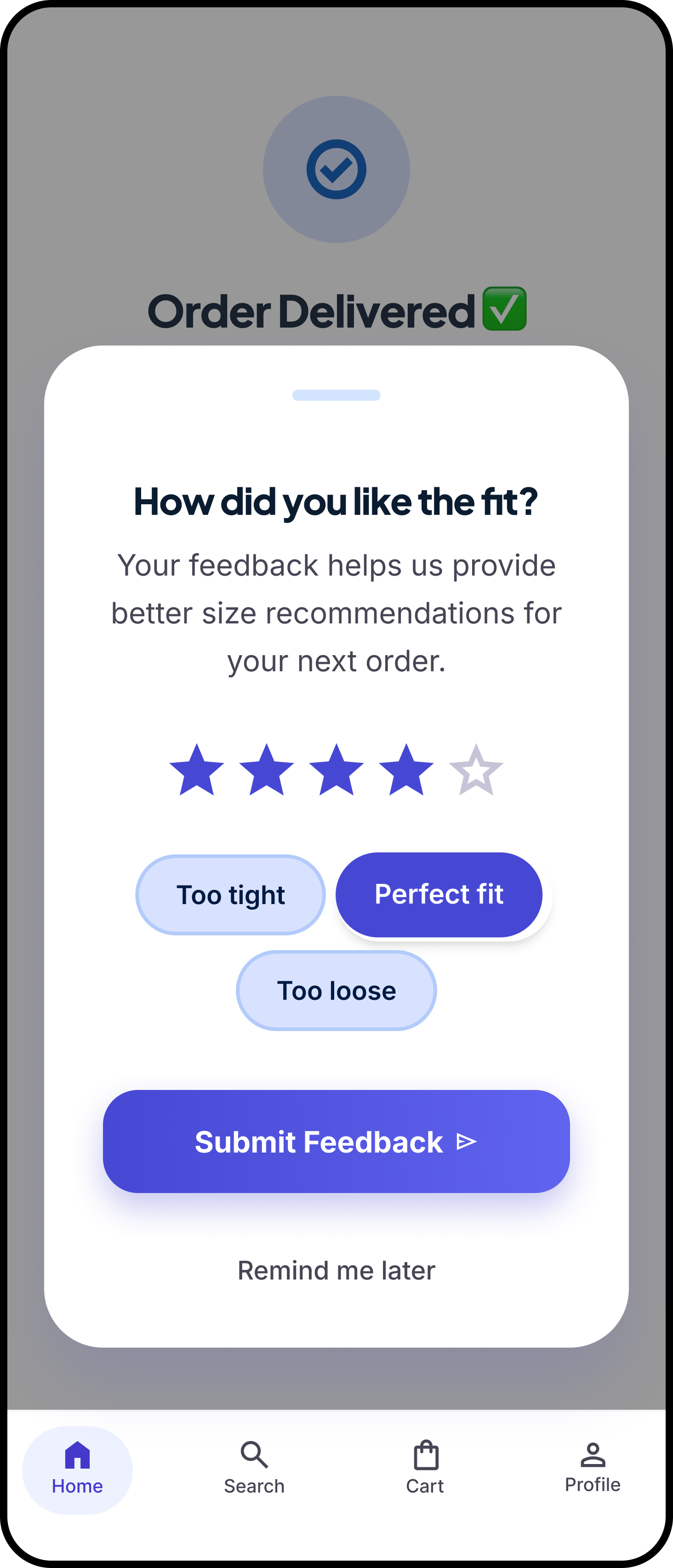 Product feedback