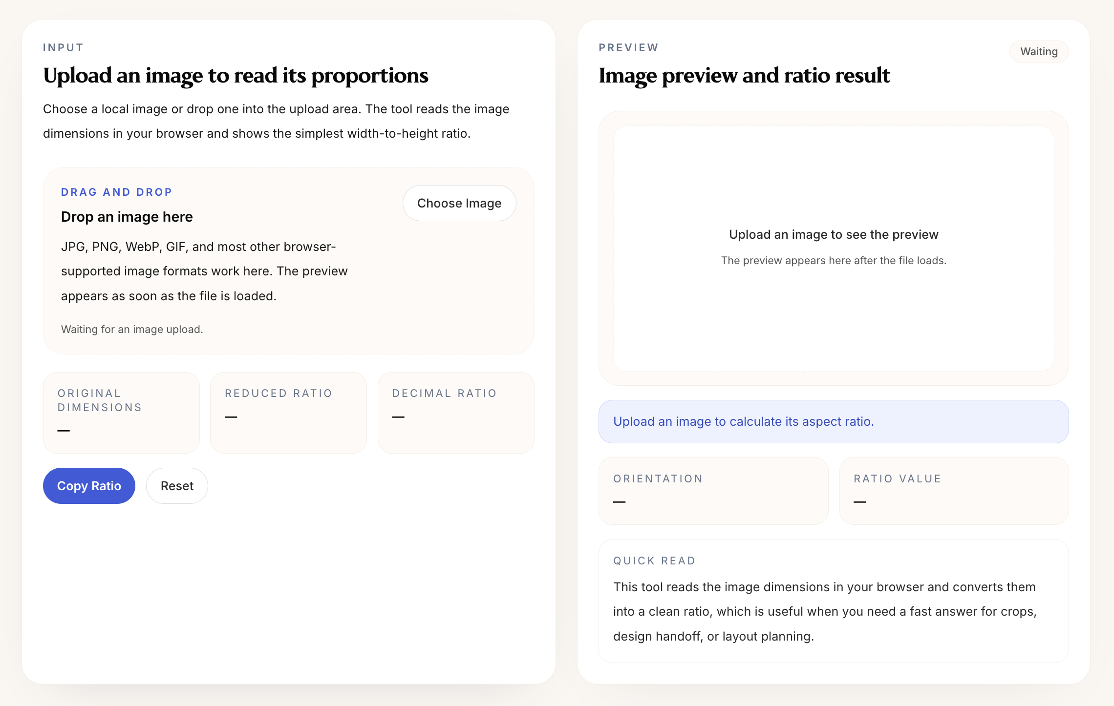 Aspect Ratio Calculator