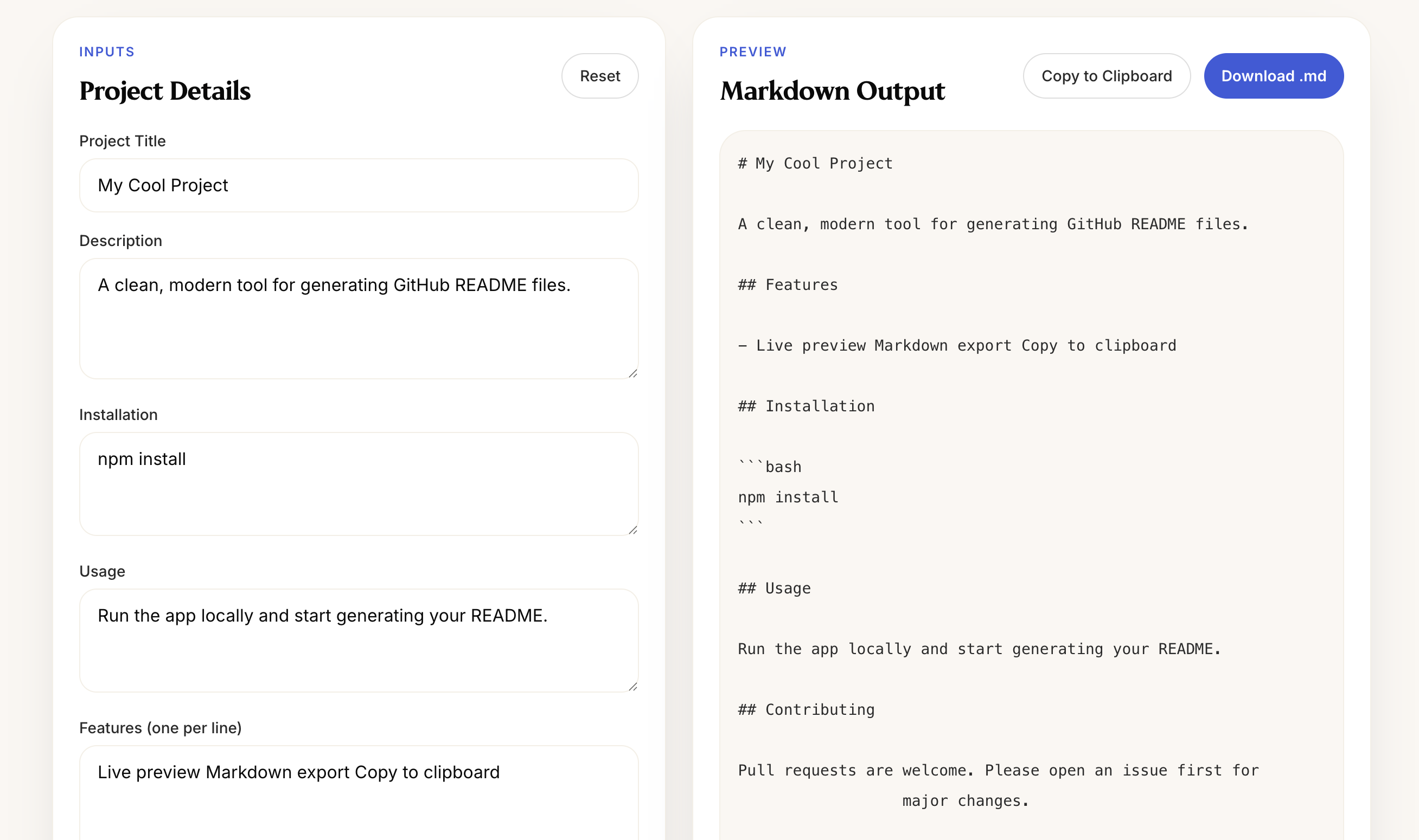 GitHub README Generator