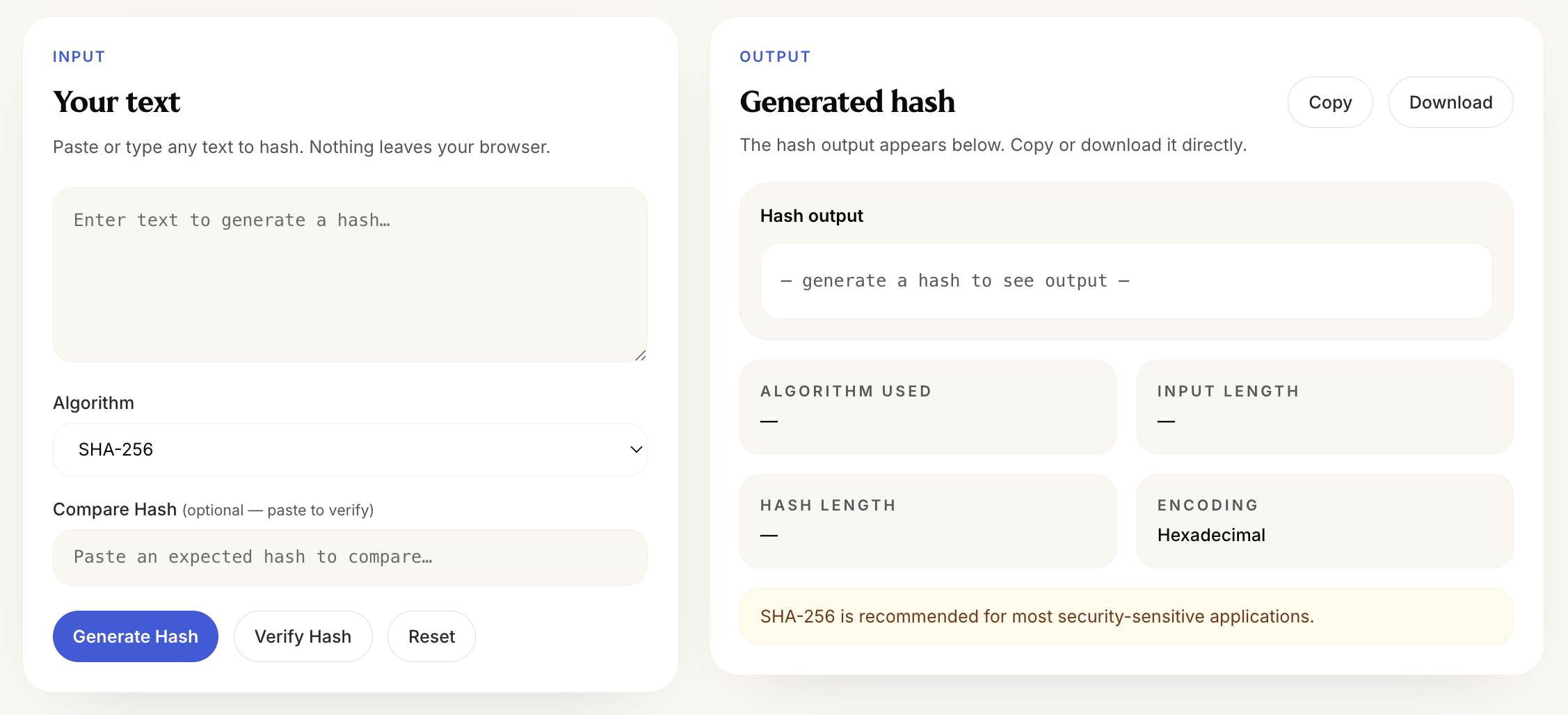 Hash Generator