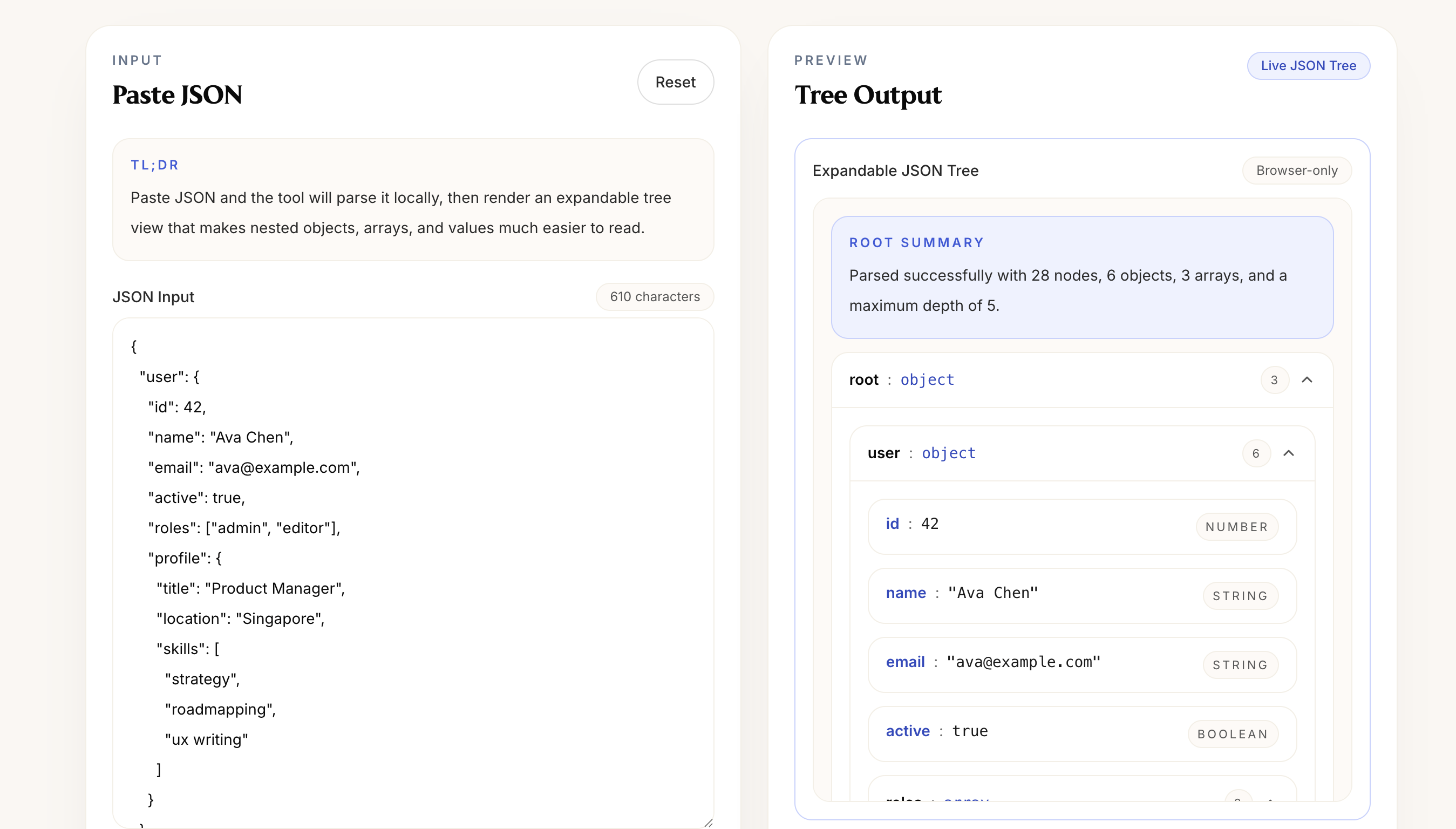 JSON Tree Viewer