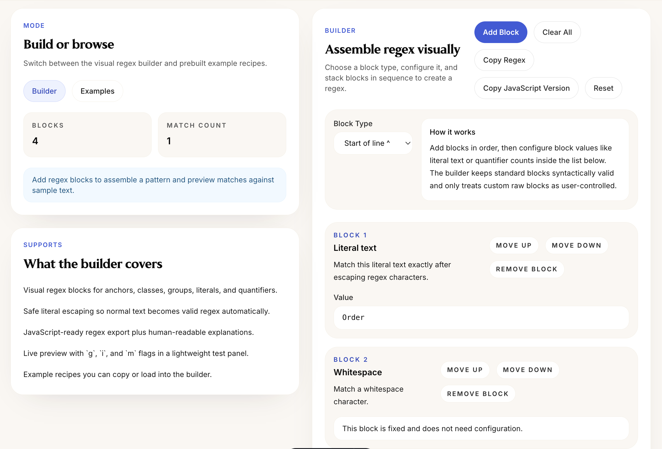 Regex Builder